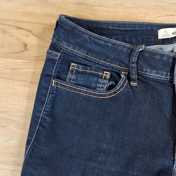 🐞Hollister Dark Blue Long Length Skinny Jeans Size 7/29 Long - Picture 8 of 12